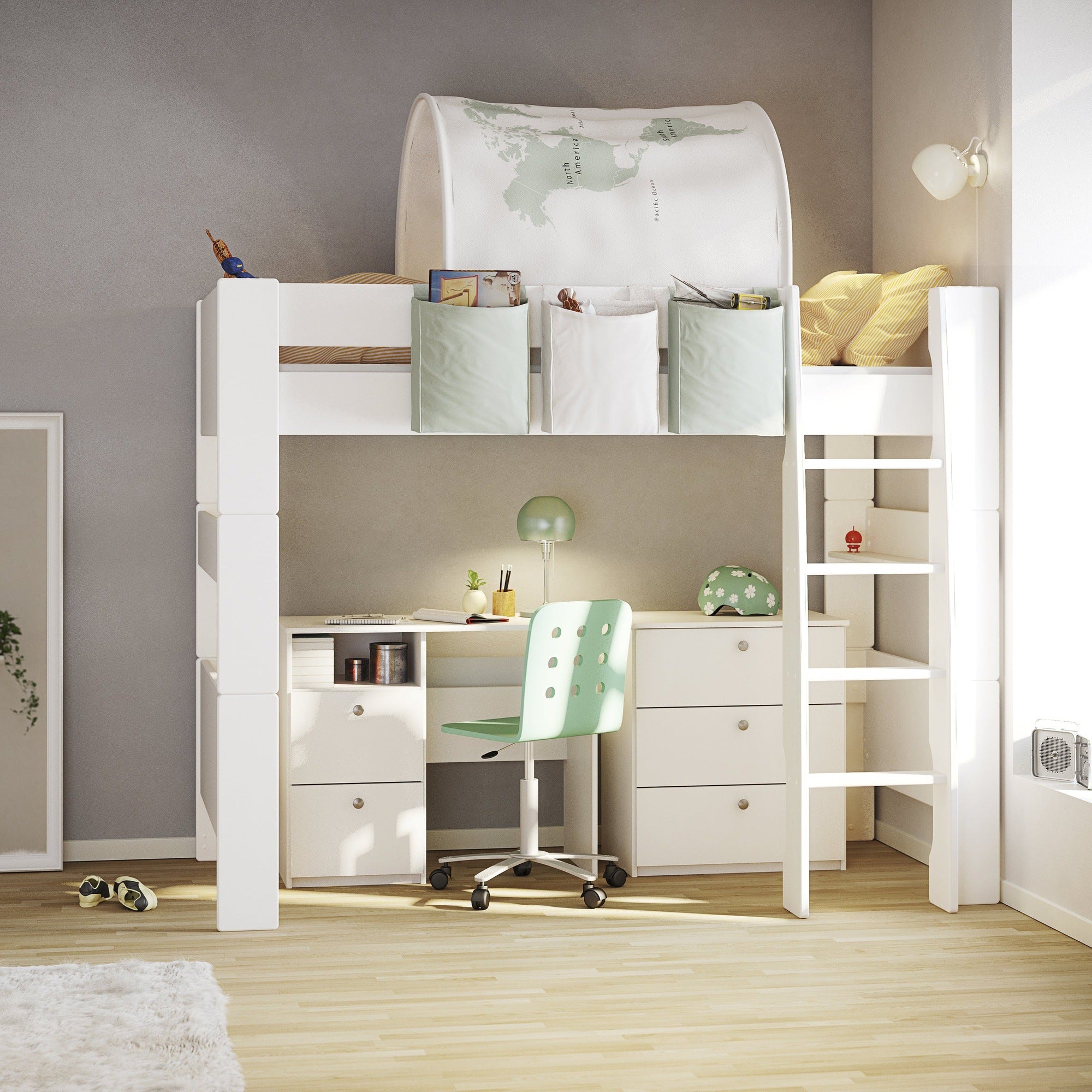 Steens for kids High Sleeper White