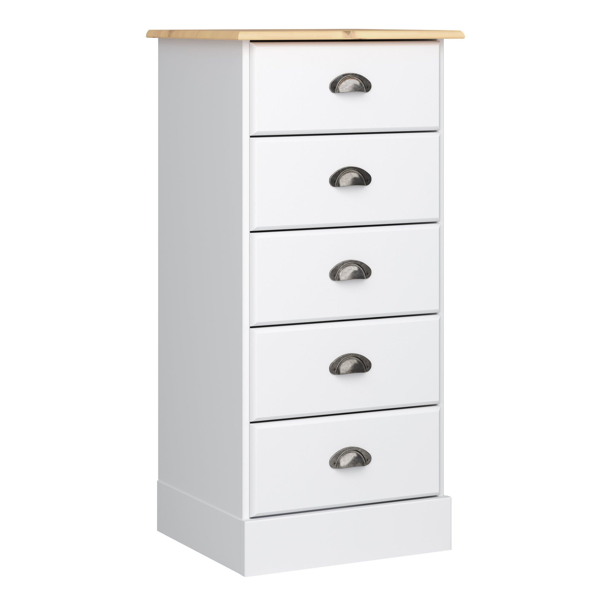 Avia 5 Drawer Chest White & Pine