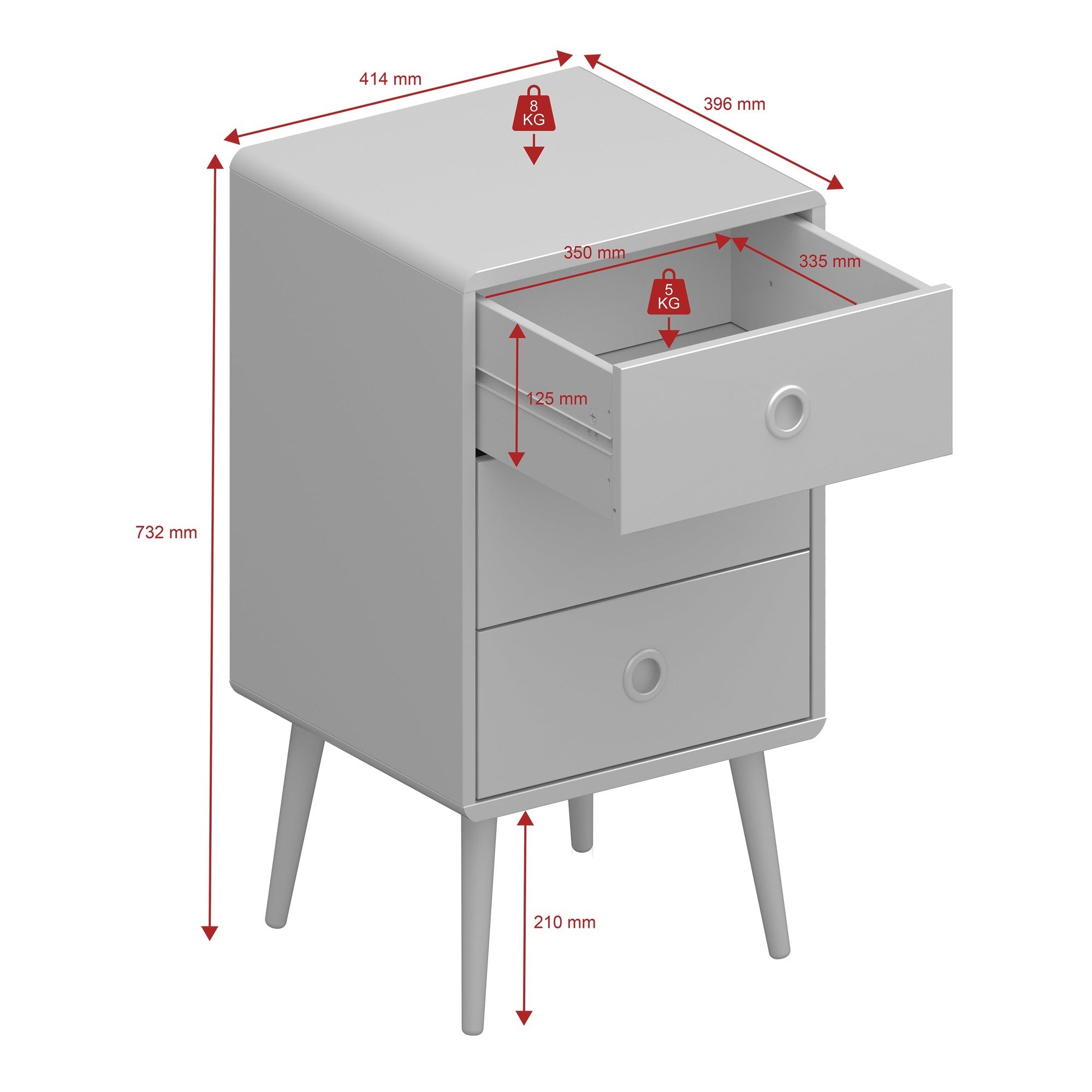 Soft Path3 Drawer Chest