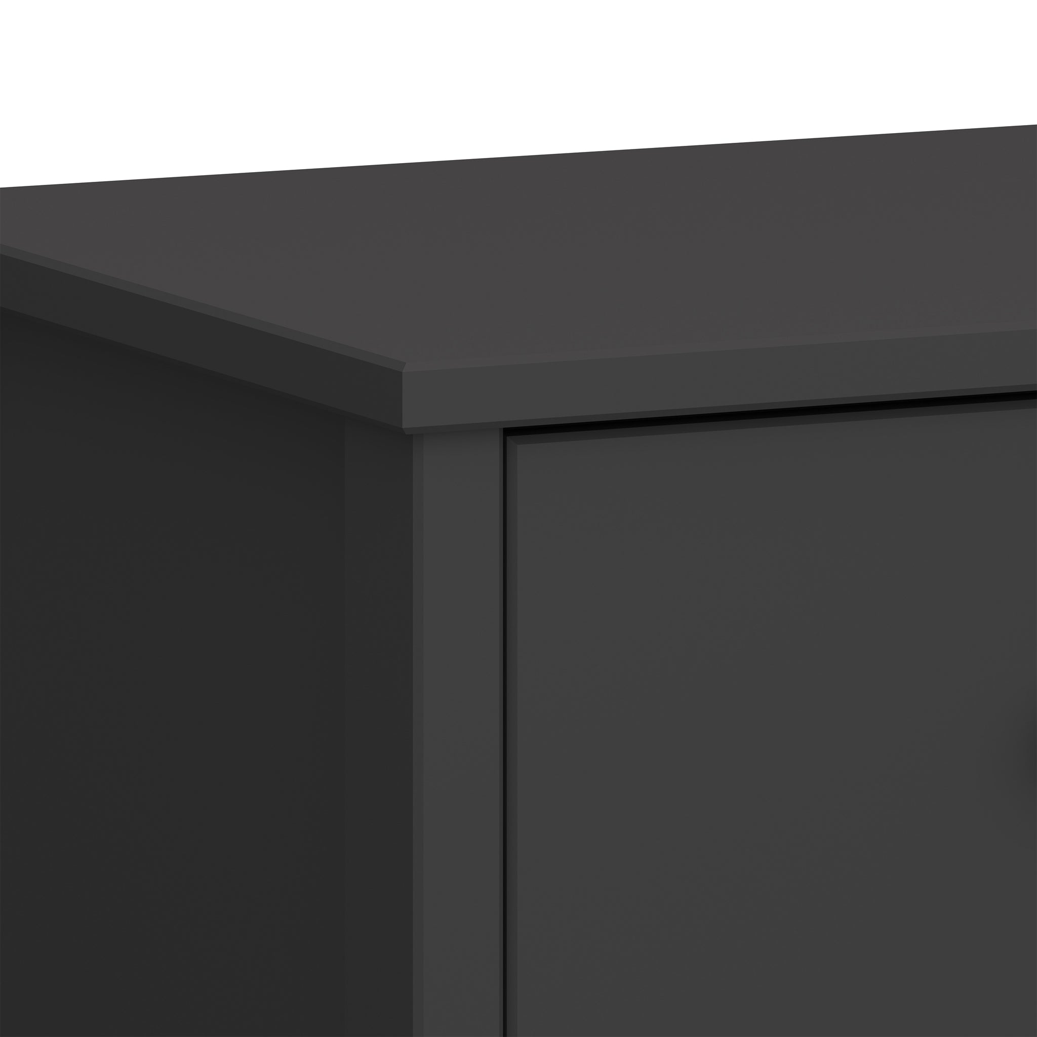 Tromso 3 Drawer Bedside Black