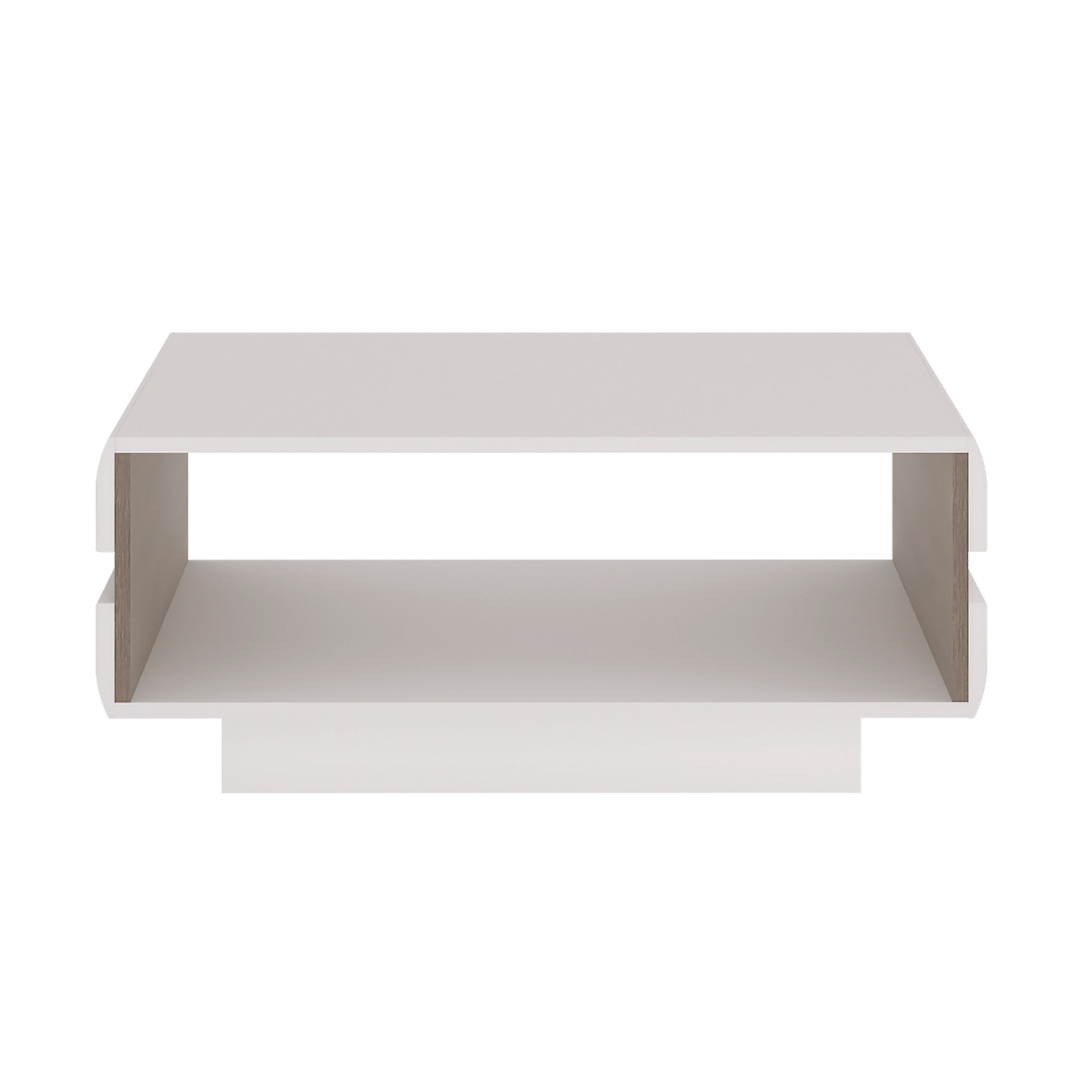 Notting hill Large Designer Coffee Table in White with Oak Trim