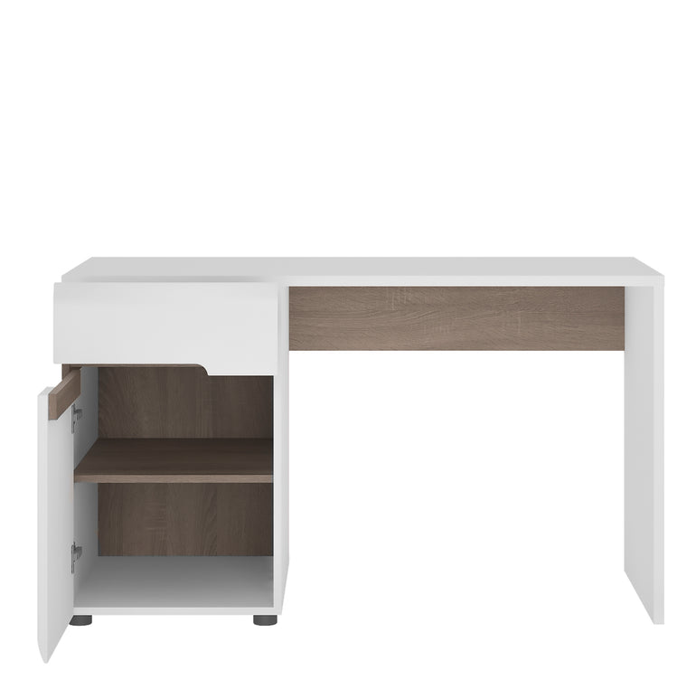 Notting hill Desk/Dressing Table in White with Oak Trim