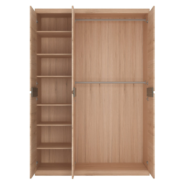 Notting hill 3 Door Wardrobe with Centre Mirror door in Oak