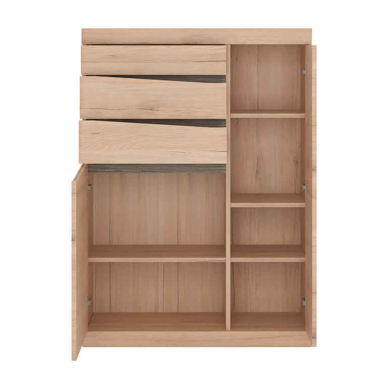 Notting hill 2 Door 3 Drawer Cabinet  in Oak