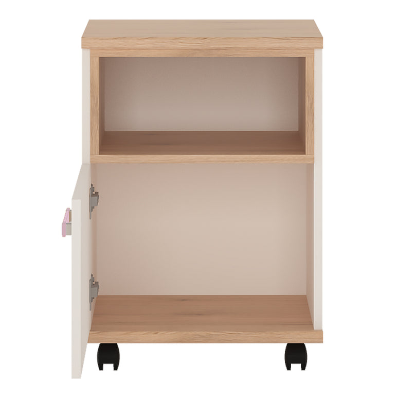 To Play 1 Door Desk Mobile in Light Oak and white High Gloss