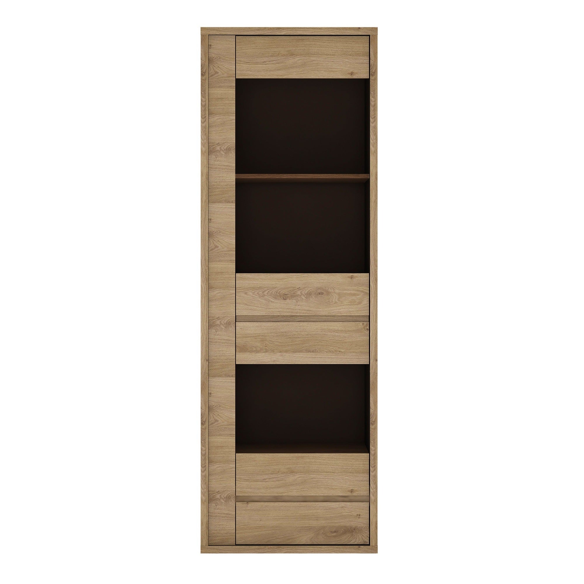 Shetland 1 Door 1 Drawer Narrow Glazed display cabinet