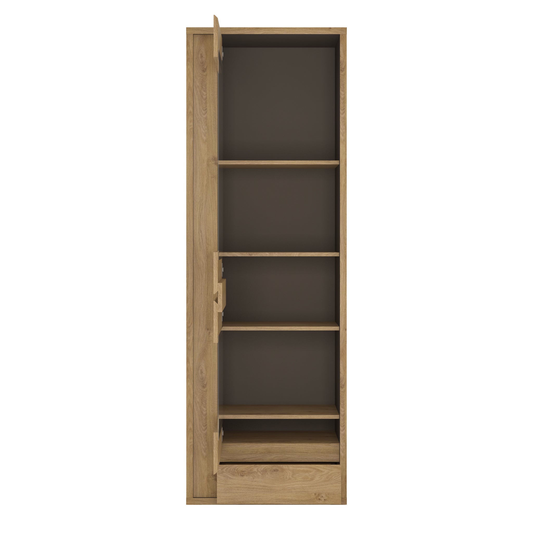 Shetland 1 Door 1 Drawer Narrow Glazed display cabinet