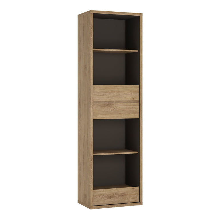 Shetland Tall Narrow 3 Drawer bookcase