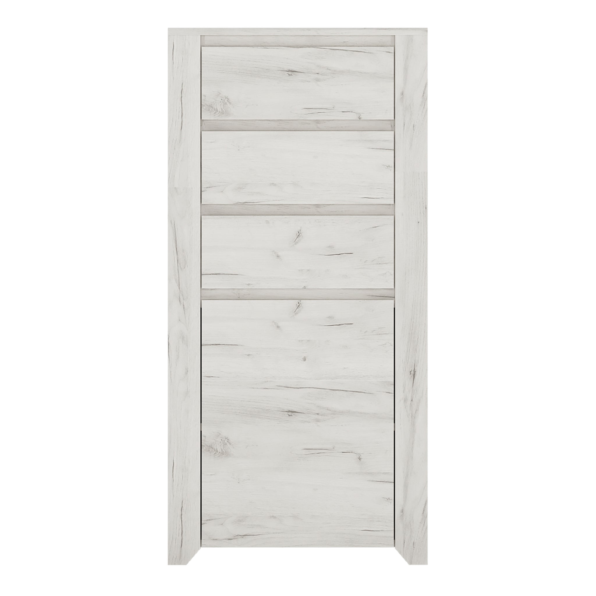 Seraph 1 Door 3 Drawer Chest in White Craft Oak