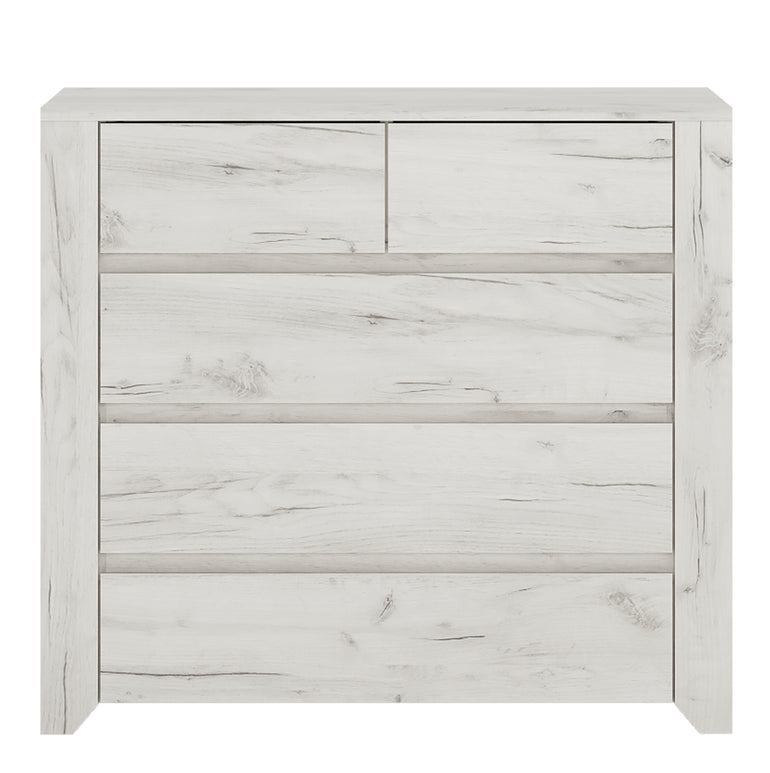 Seraph 2+3 Chest of Drawers in White Craft Oak