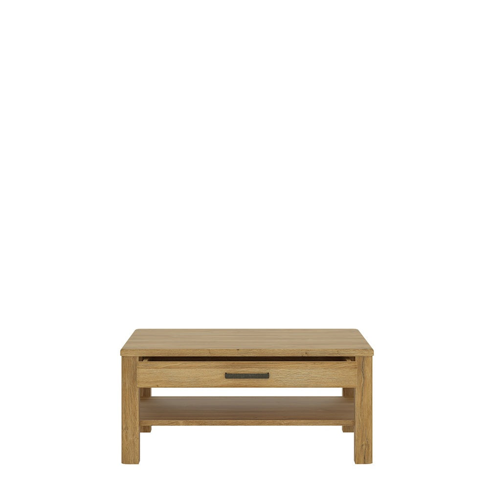 Drapery 1 drawer coffee table in Grandson Oak