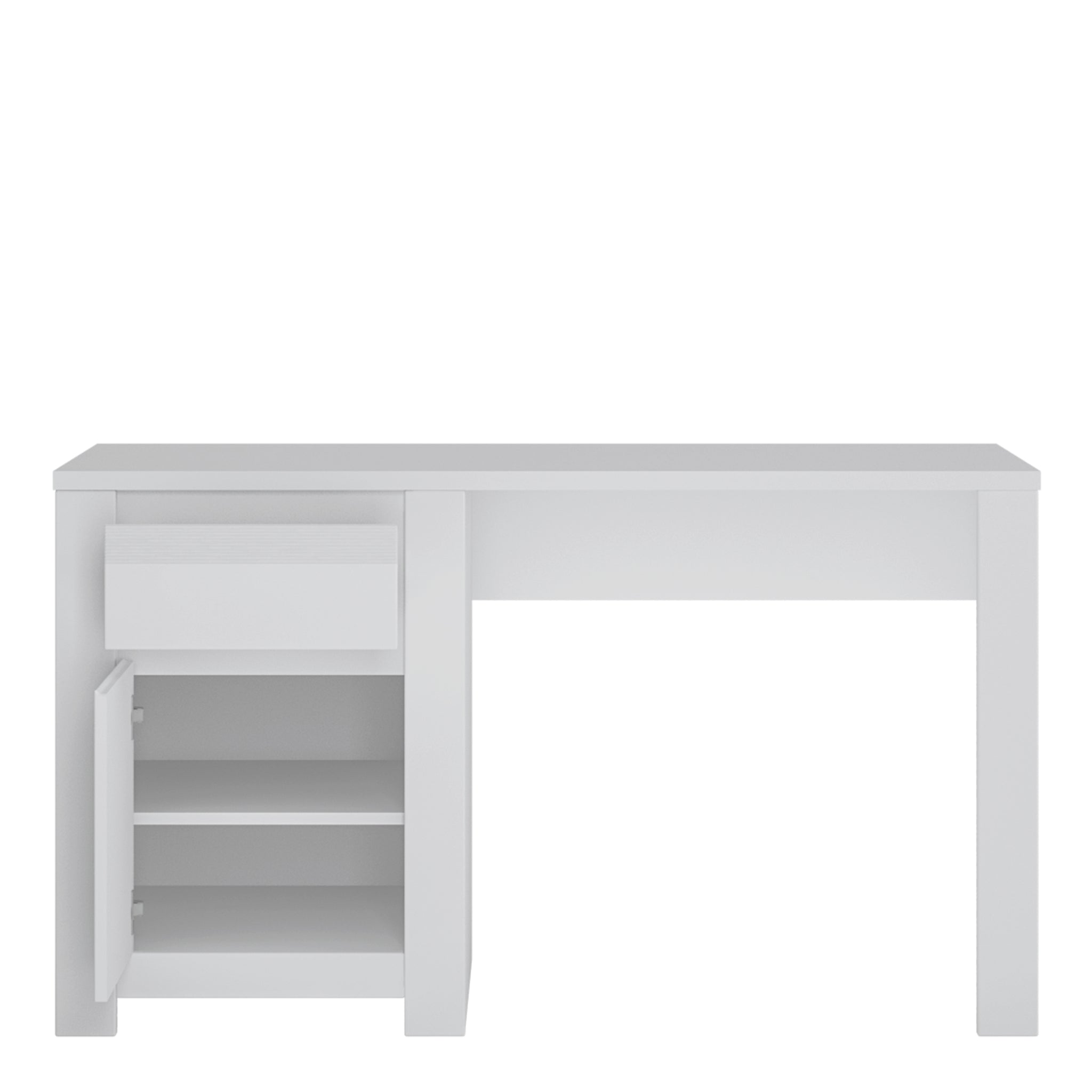 Novus 1 Door 1 Drawer Desk in Alpine White