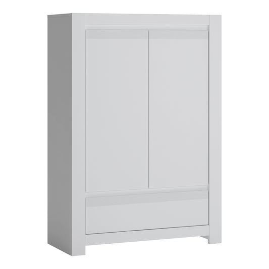 Novus 2 Door 1 Drawer Cabinet in Alpine White