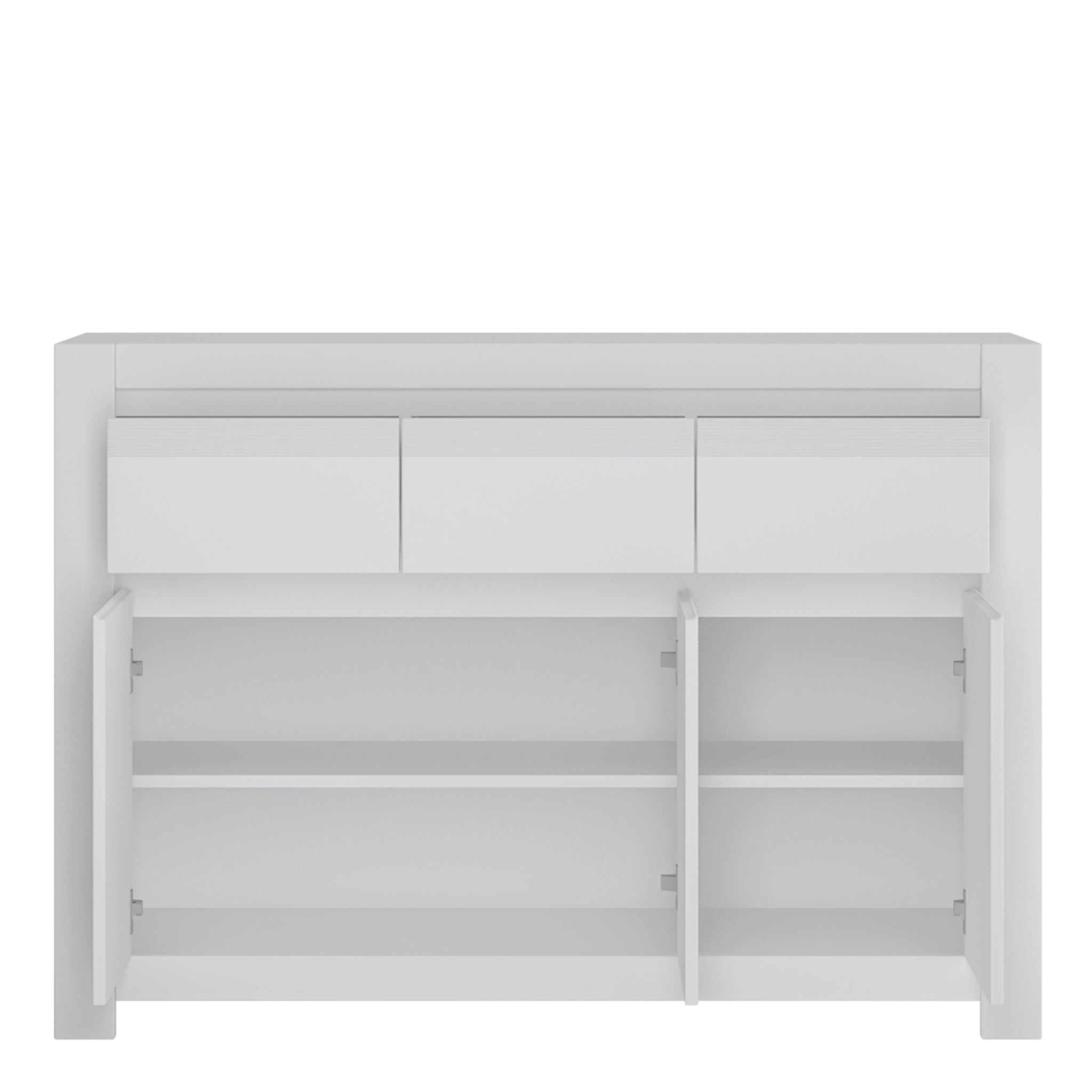 Novus 3 Door 3 Drawer Cabinet in Alpine White