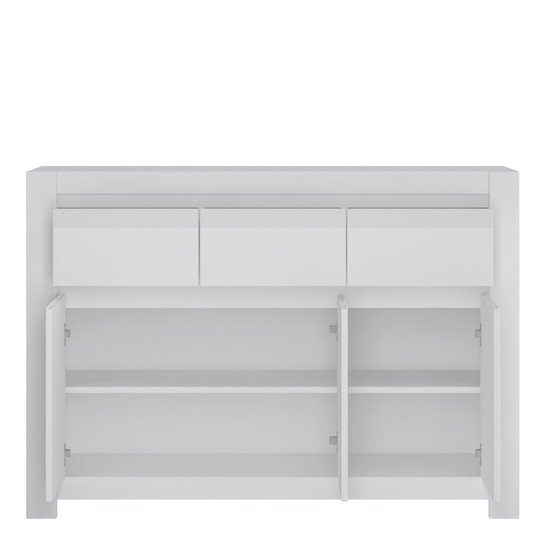 Novus 3 Door 3 Drawer Cabinet in Alpine White