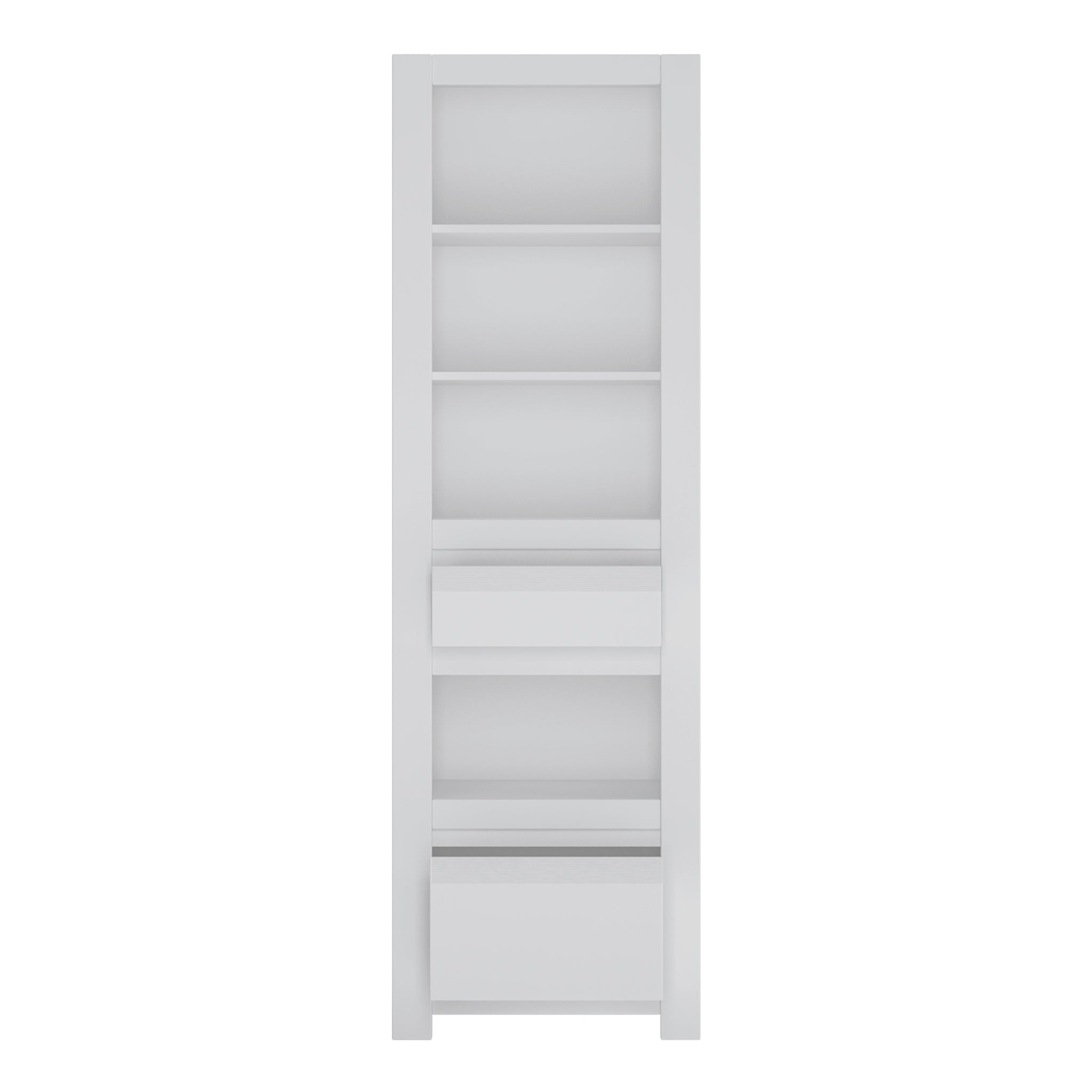 Novus 2 Drawer Bookcase in Alpine White