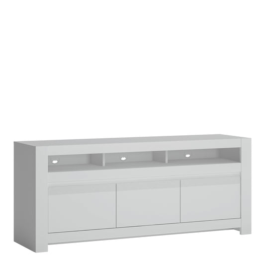 Novus 3 Door TV Cabinet in Alpine White
