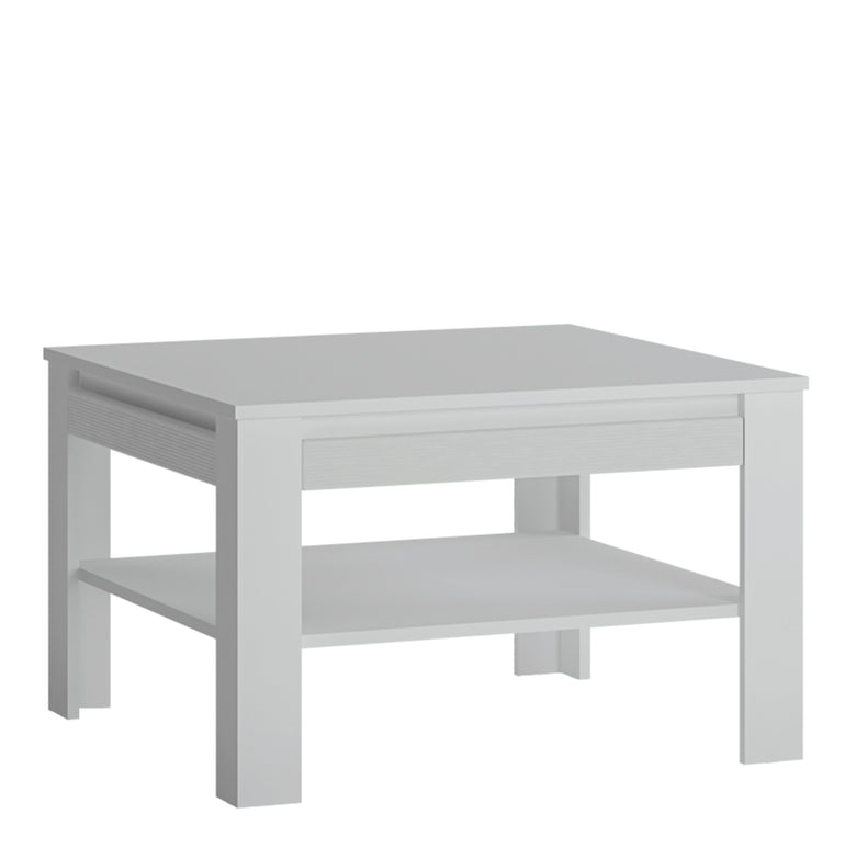 Novus Coffee Table with shelf in Alpine White