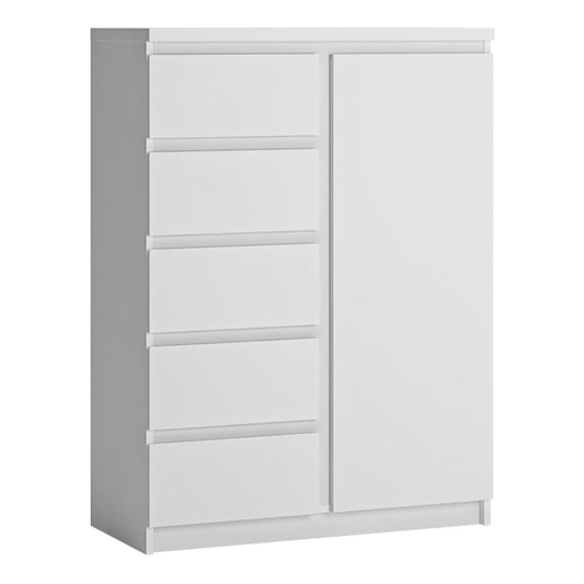 Friboi 1 door 5 drawer cabinet in White