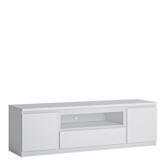 Friboi 2 door 1 drawer TV cabinet in White