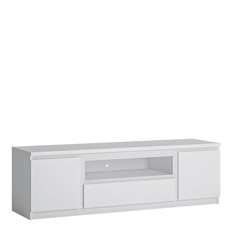 Friboi 2 door 1 drawer TV cabinet in White