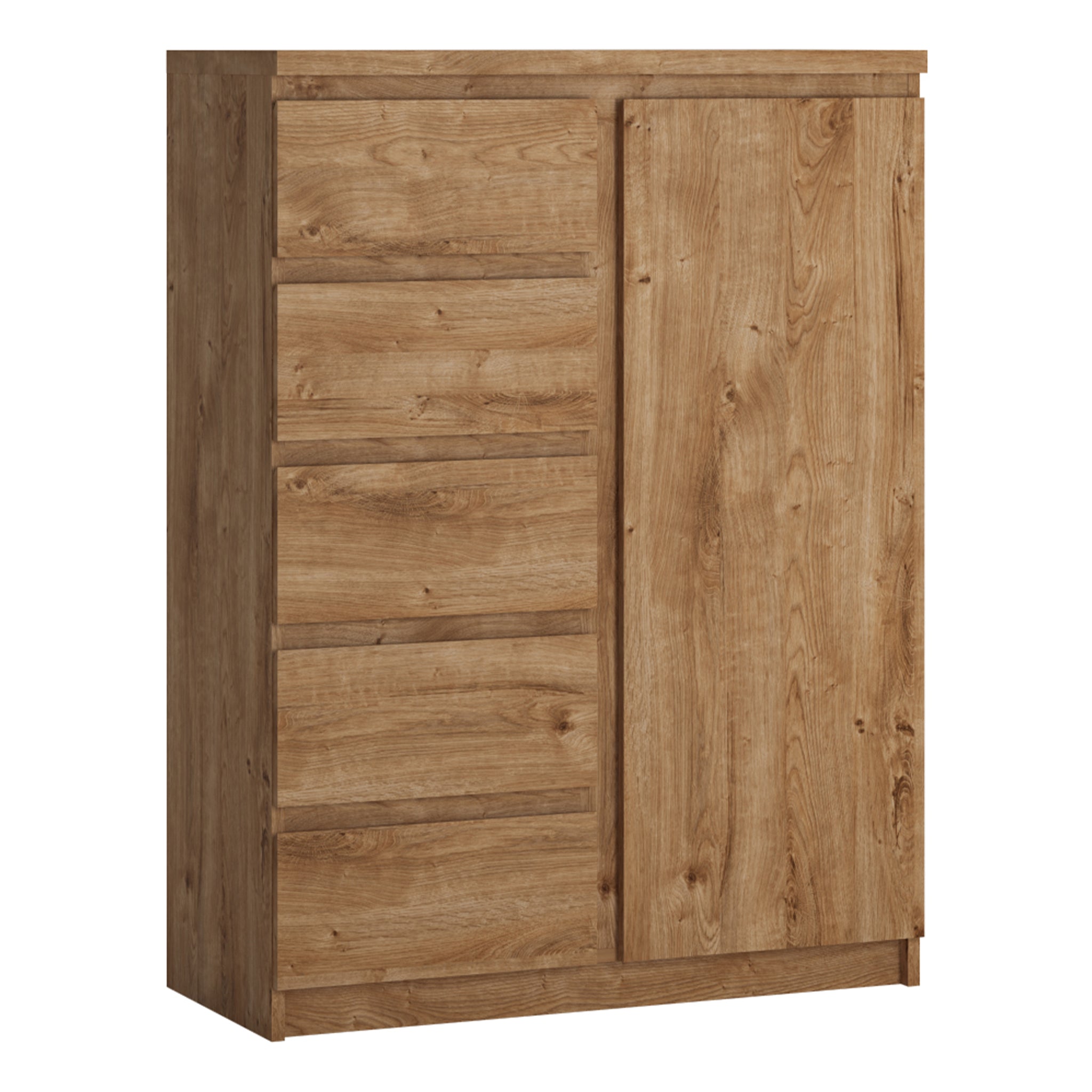 Friboi 1 door 5 drawer cabinet in Oak