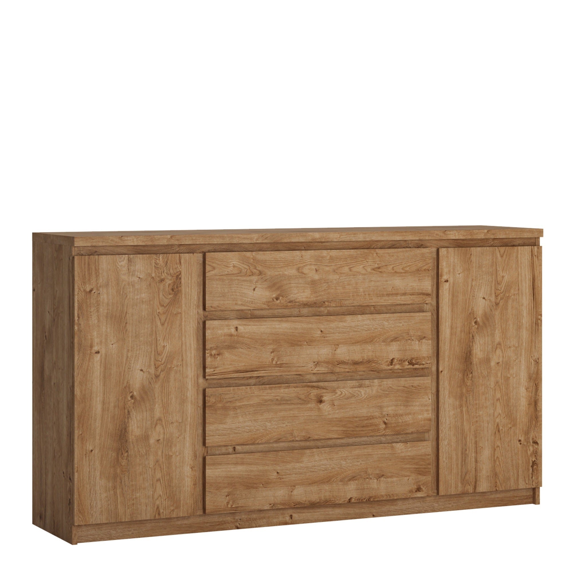 Friboi 2 door 4 drawer wide sideboard in Oak