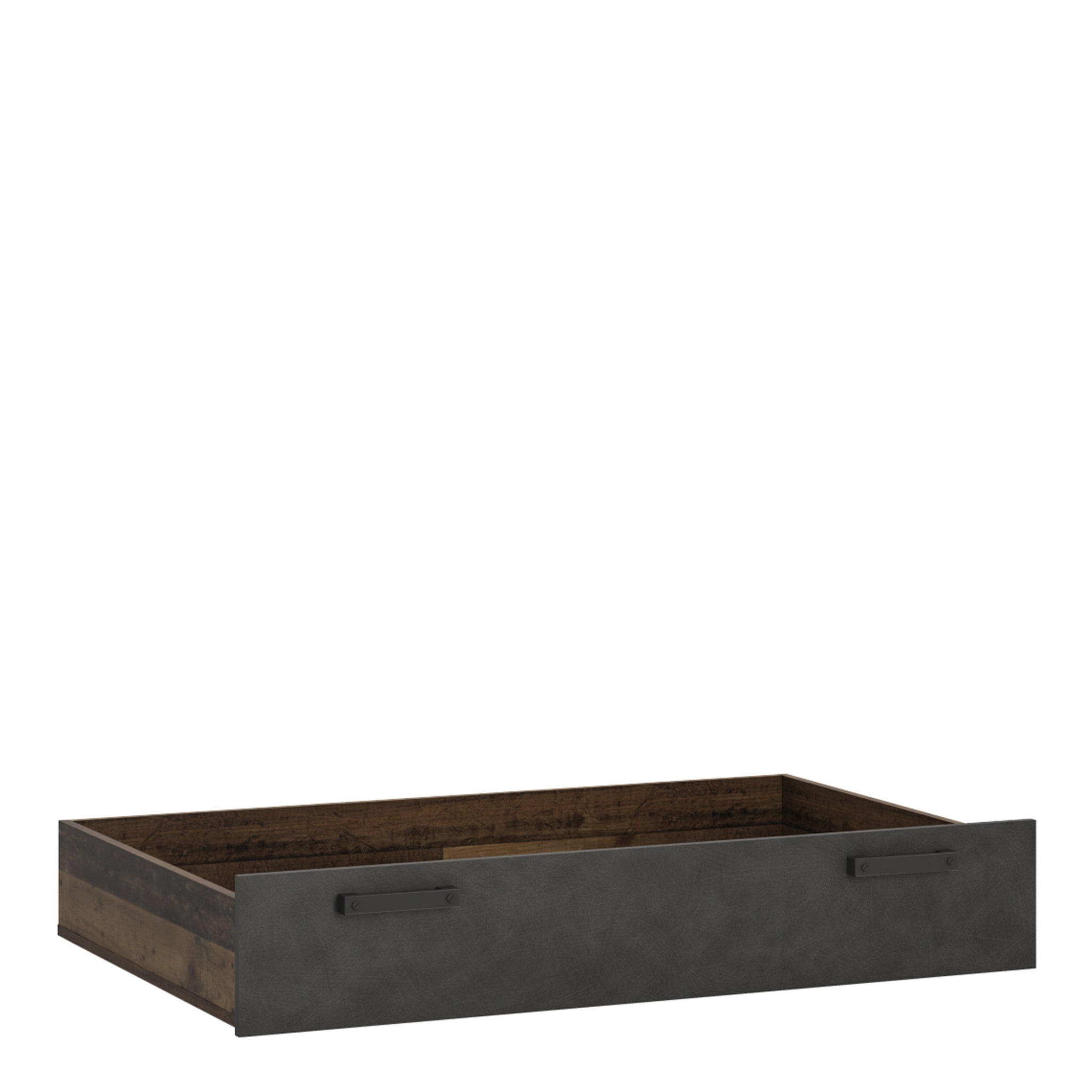 Bronx Underbed Drawer in Walnut and Dark Matera Grey