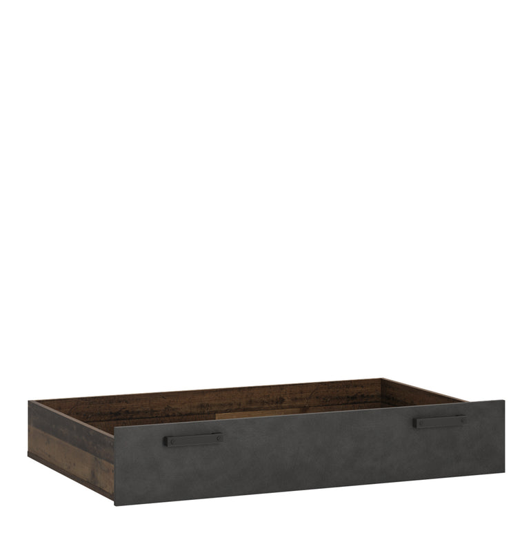 Bronx Underbed Drawer in Walnut and Dark Matera Grey