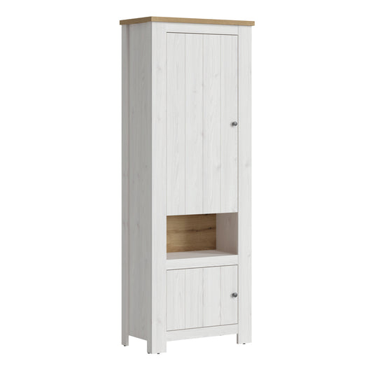 Stellara 2 Door Cabinet in White and Oak