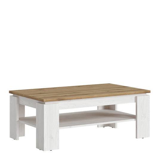 Stellara Coffee Table in White and Oak