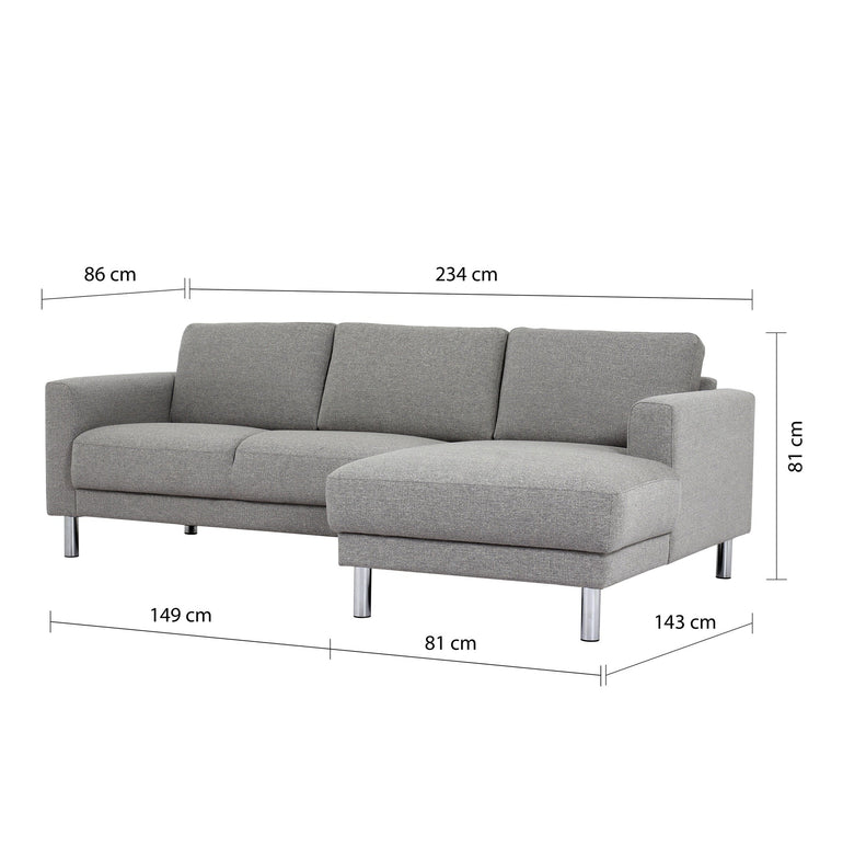 Akron Chaiselongue Sofa (RH) in Nova