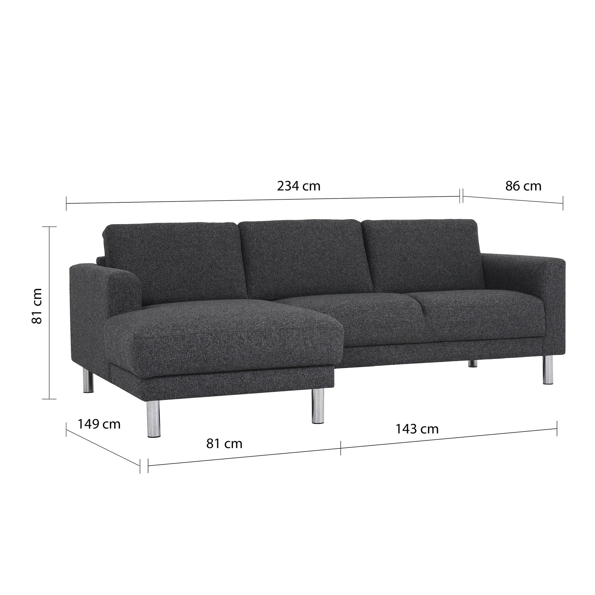 Akron Chaiselongue Sofa (LH) in Nova