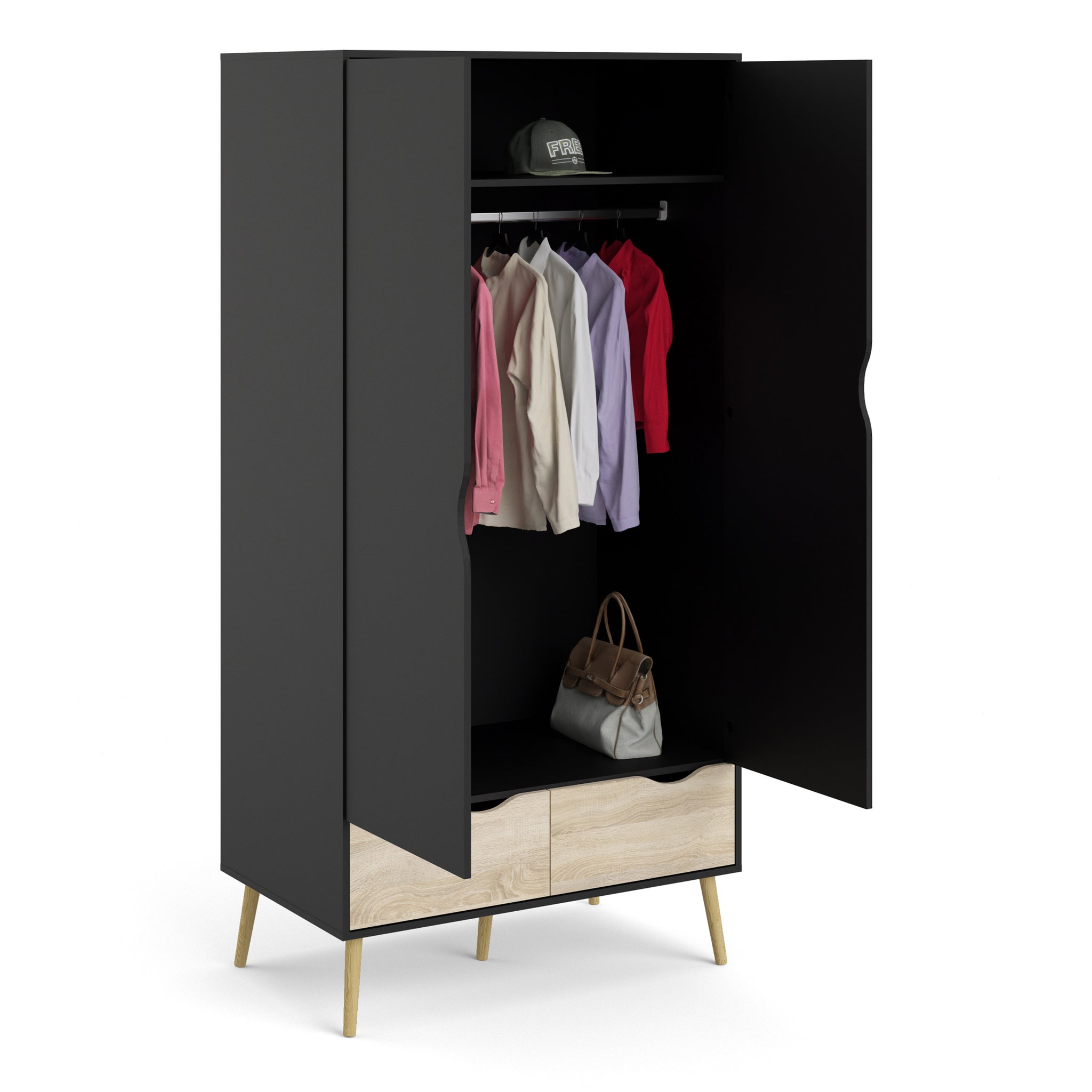 Bergen Wardrobe 2 Doors 2 Drawers