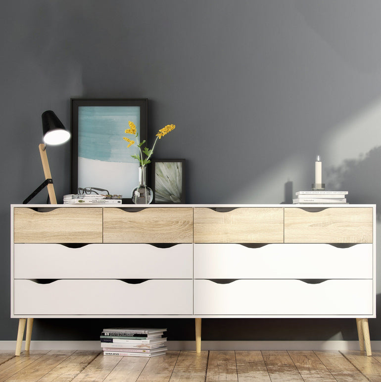 Bergen Double Dresser with 8 Drawers