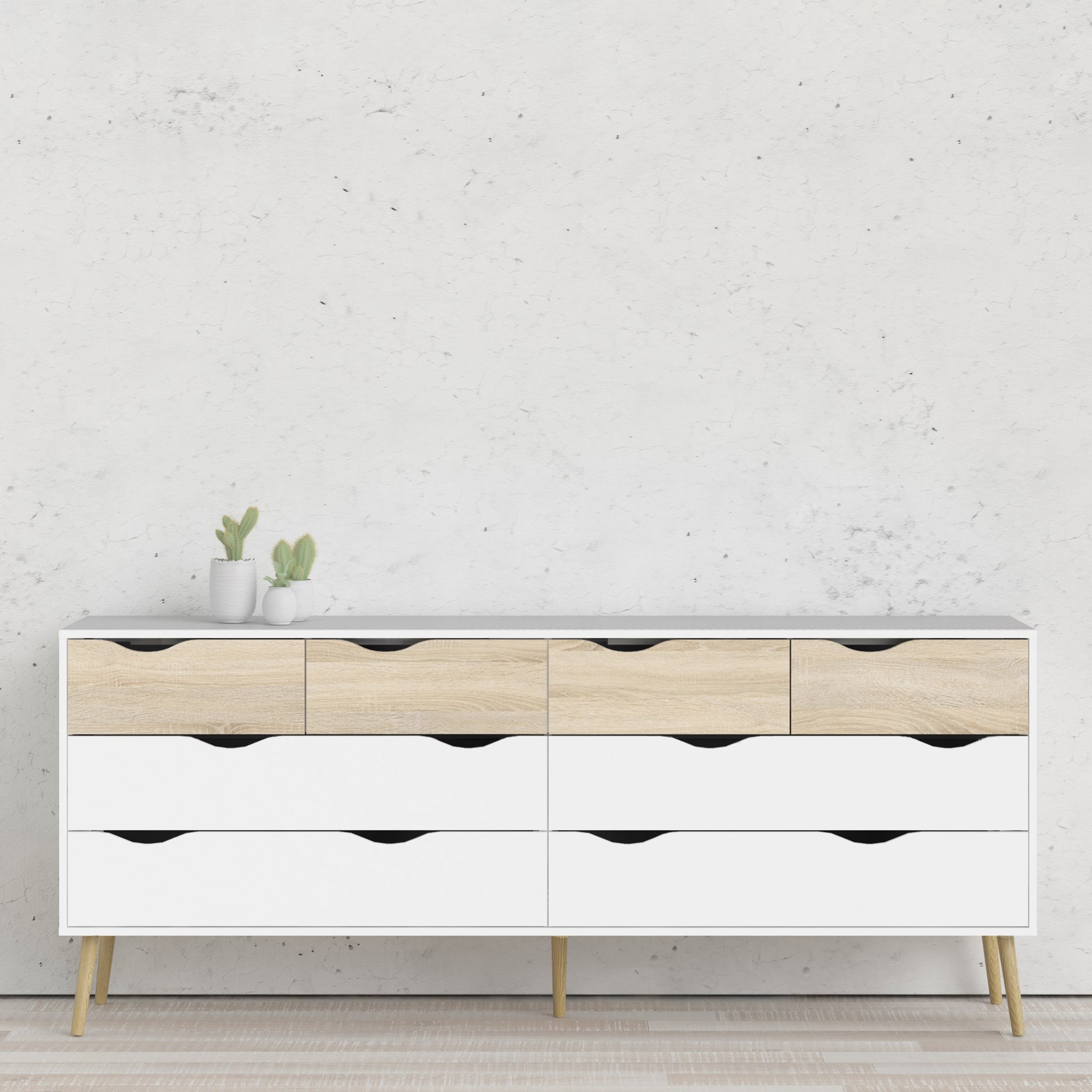 Bergen Double Dresser with 8 Drawers