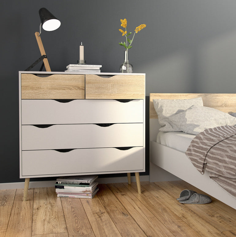 Bergen Chest of 5 Drawers (2+3)