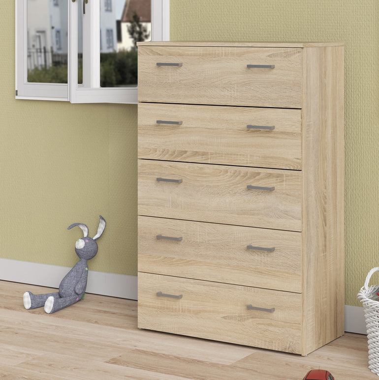 Space Chest of 5 Drawers in Oak