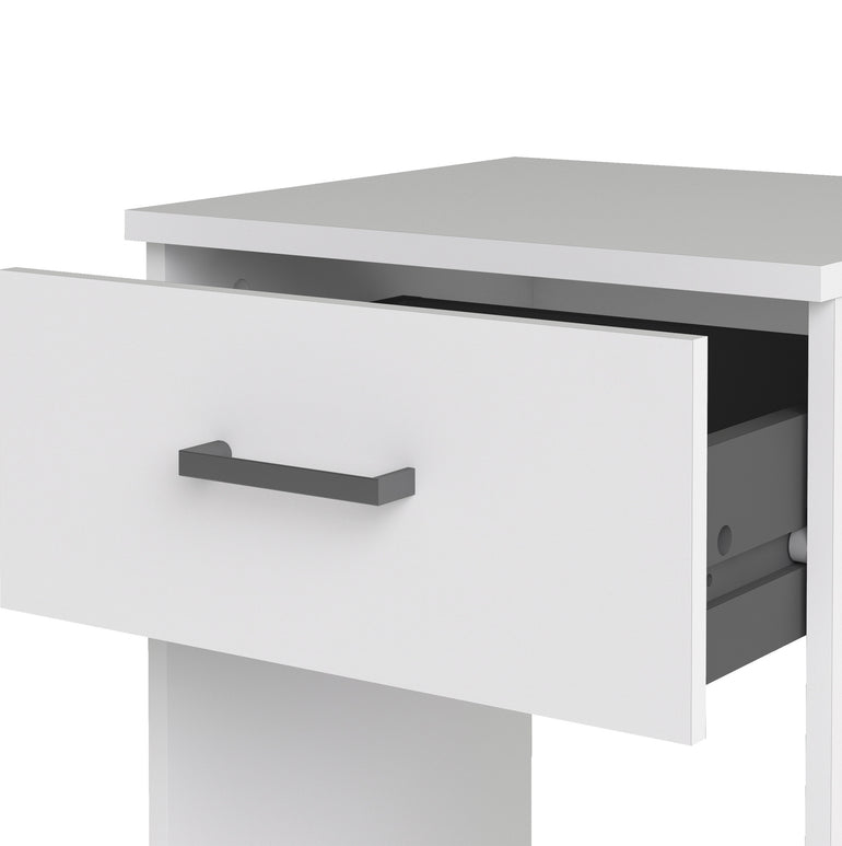 Space Bedside 1 Drawer in White