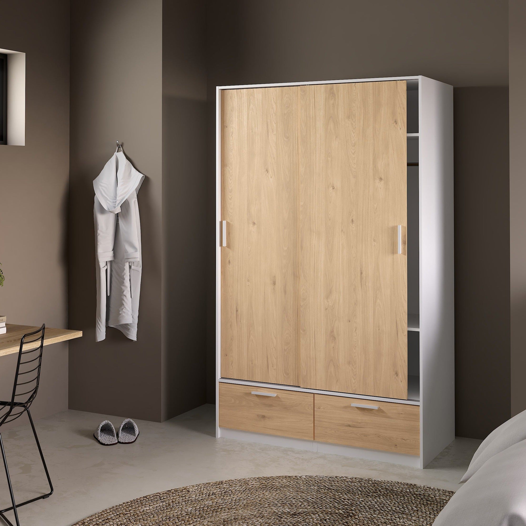 Path Wardrobe with 2 Doors + 2 Drawers