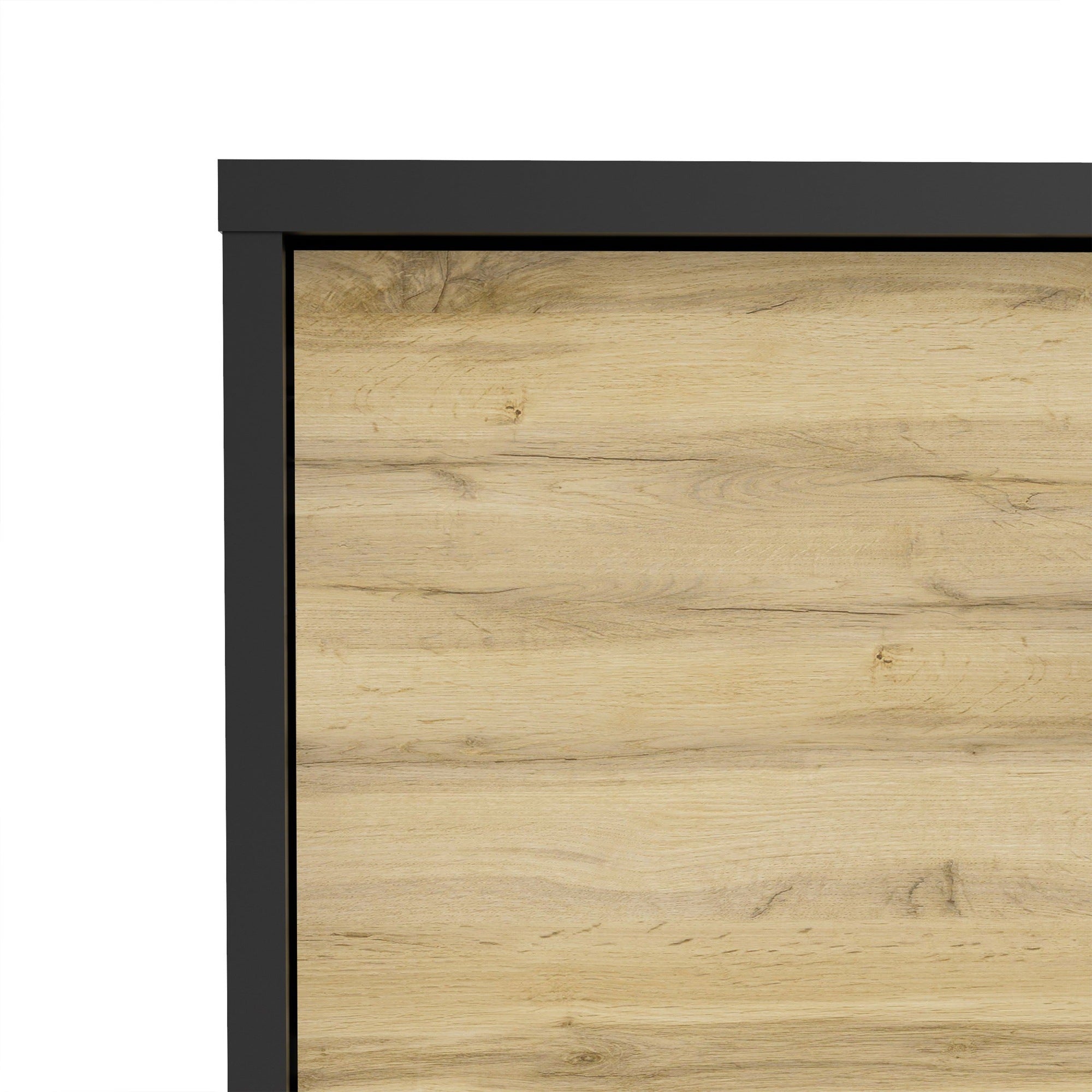 Pair TV-Unit 1 Door + 1 Drawer in Black/Oak