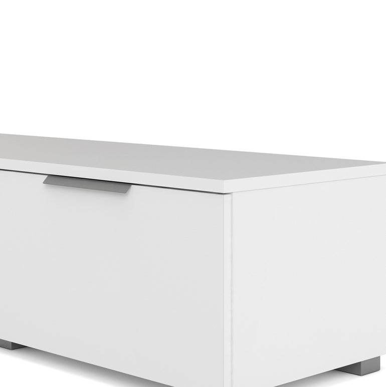 Pair TV Unit 2 Drawers 2 Shelf in White