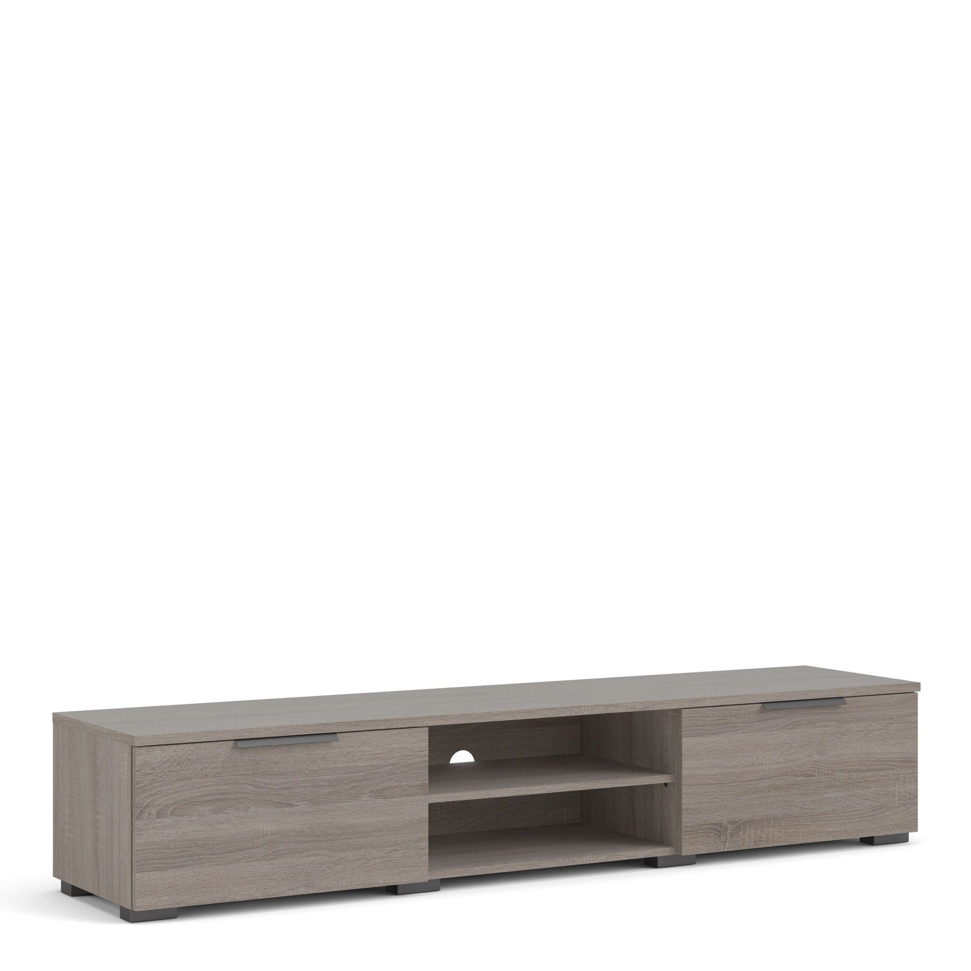 Pair TV Unit 2 Drawers 2 Shelf