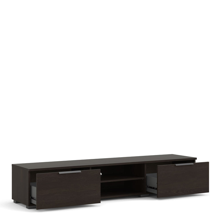 Pair TV Unit 2 Drawers 2 Shelf