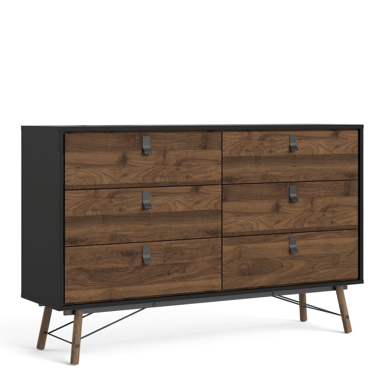 Ry Wide double chest of drawers 6 drawers