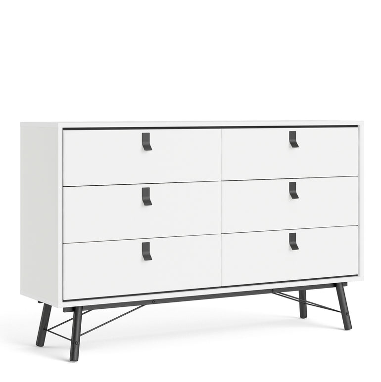 Ry Wide double chest of drawers 6 drawers