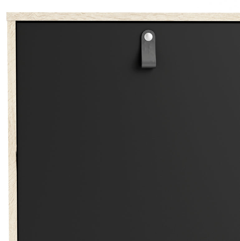 Stubbe Sideboard with 1 door + 3 drawers in Matt Black Oak