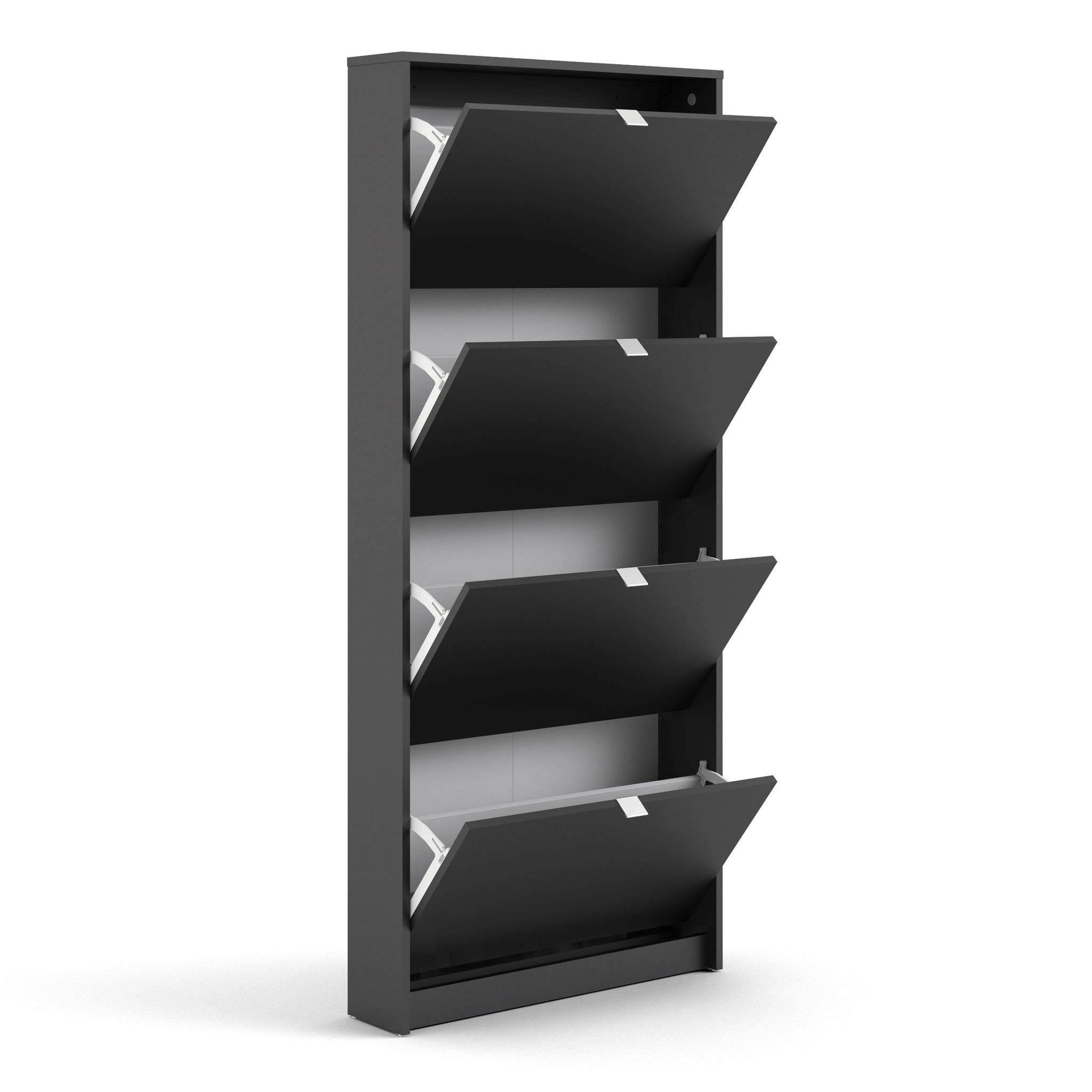 Shoes Shoe cabinet w. 4 tilting doors and 1 layer