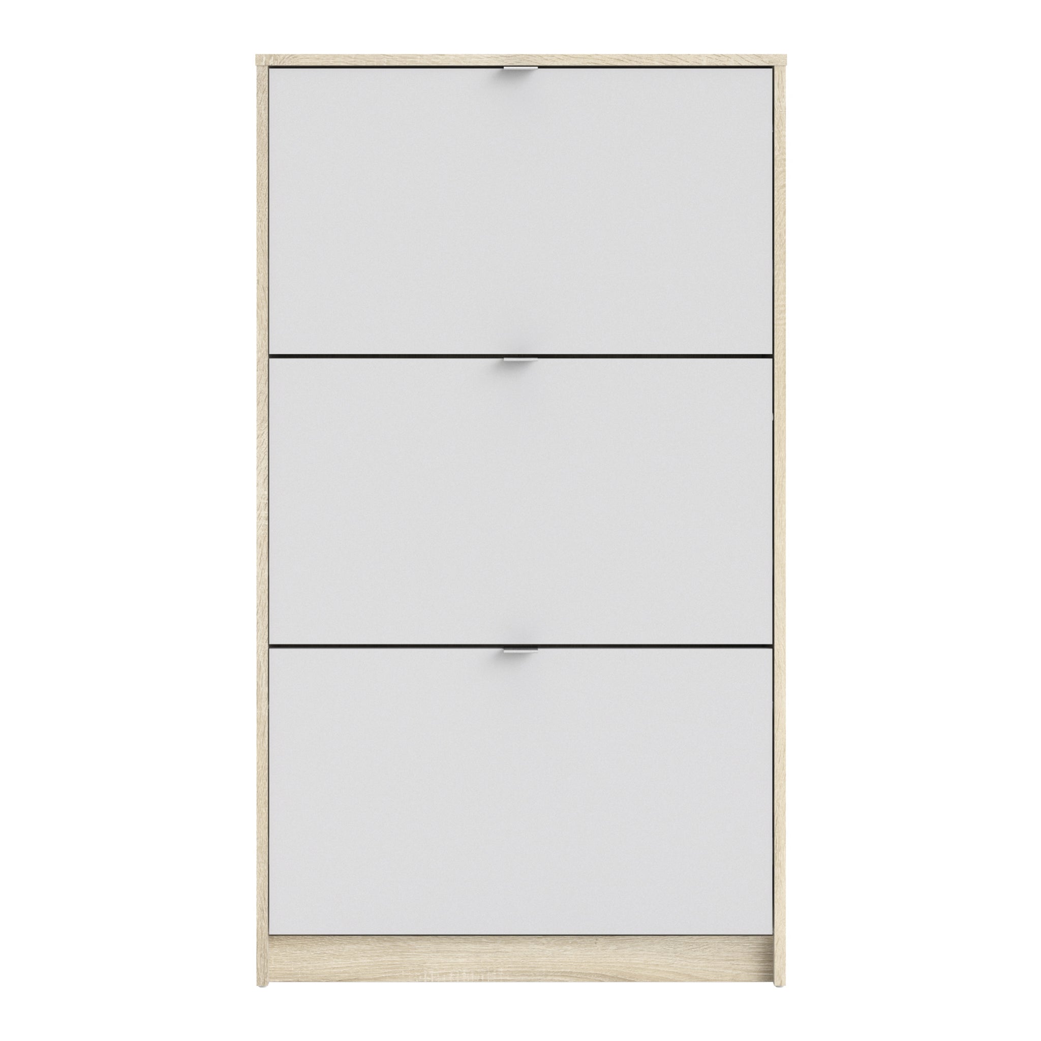 Shoes Shoe cabinet w. 3 tilting doors and 2 layers