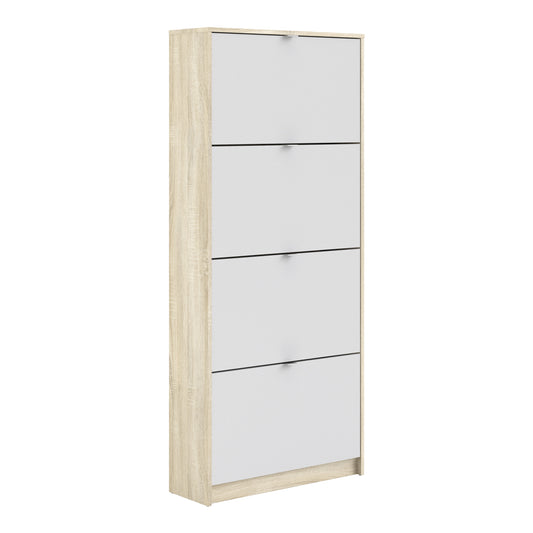 Shoes Shoe cabinet w. 4 tilting doors and 2 layers